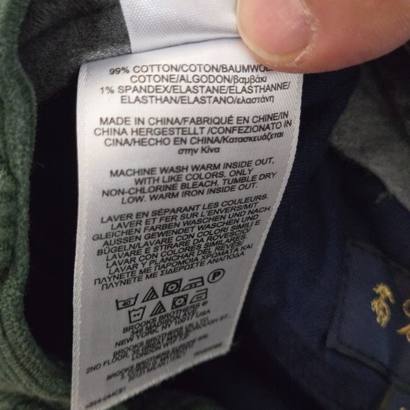 Brooks Brothers Milano Fit Corduroy Pants Men's 30 x 30 Green Meas 29x29 - Picture 10 of 11